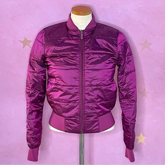 Lululemon Reversible Quilted Non Stop Bomber Jacket Raspberry Women’s Size 4 - Picture 1 of 16